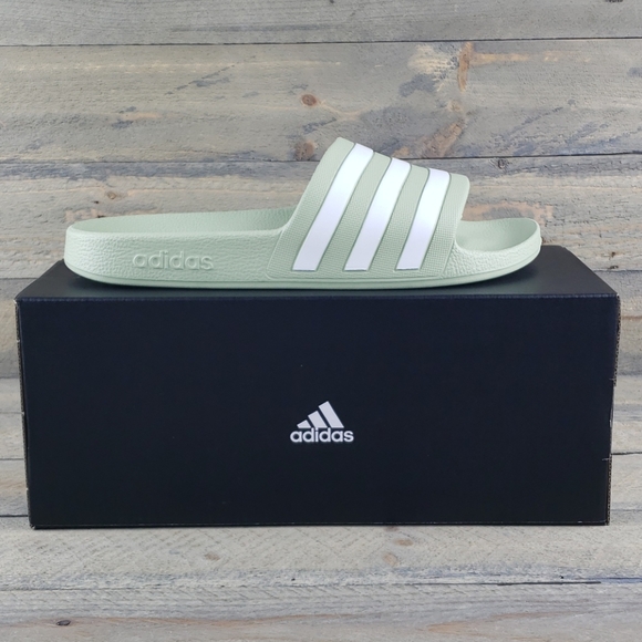 adidas Shoes - adidas Adilette Aqua Slides Sandals Halo Green